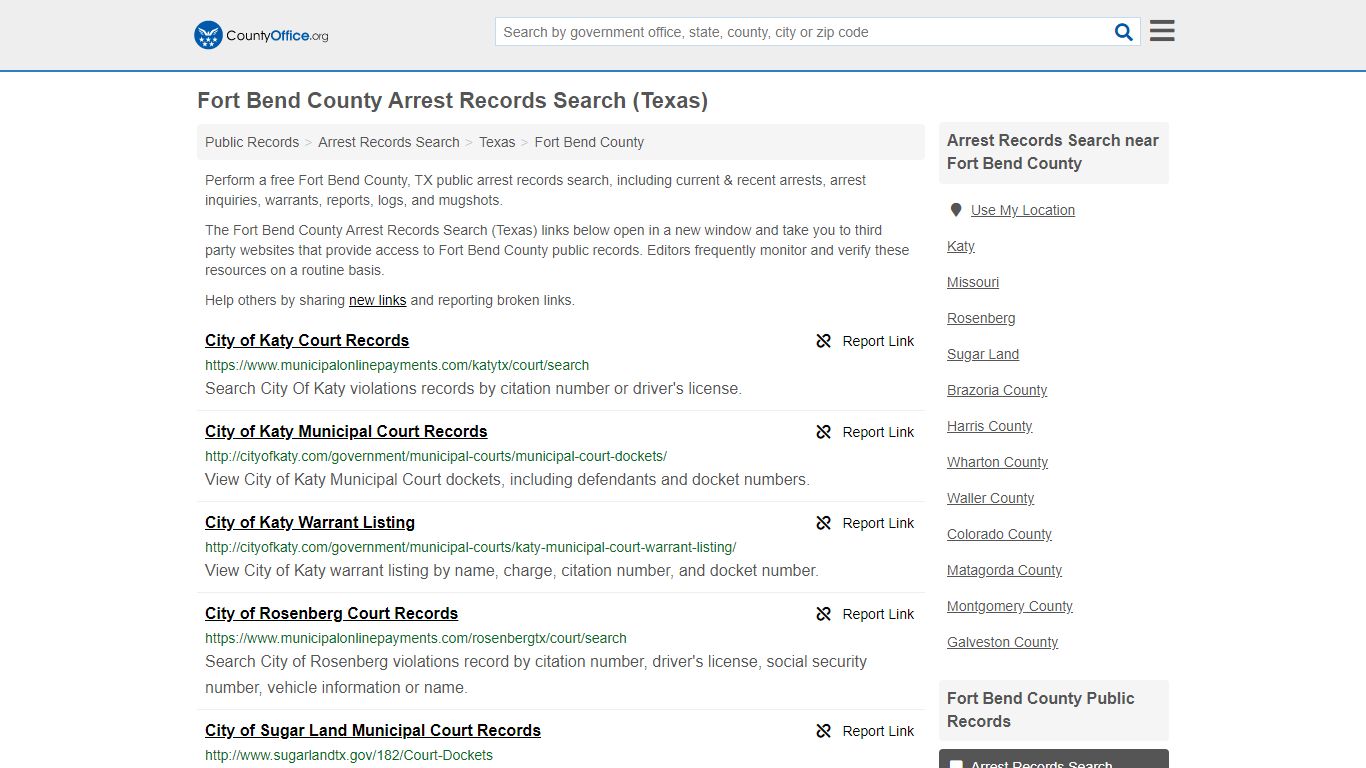 Arrest Records Search - Fort Bend County, TX (Arrests ...